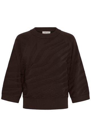 Cream Dela Knit Pullover | Brown