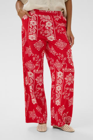 Cream Gianna Pant | Red