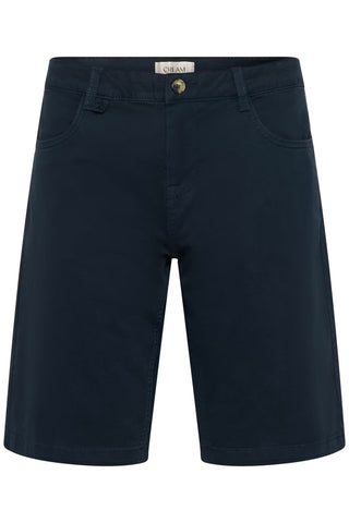 Cream Certa Twill Shorts | Navy