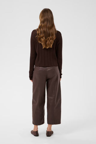 Cream Peloa Knit Bolero Cardigan | Brown