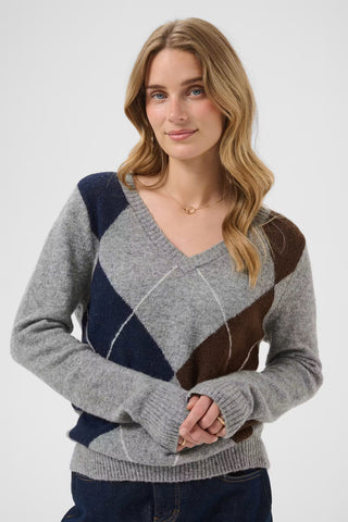 Cream Hope Knit Pullover | Grey
