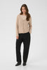 Cream Dela Cardigan | Cobblestone Melange