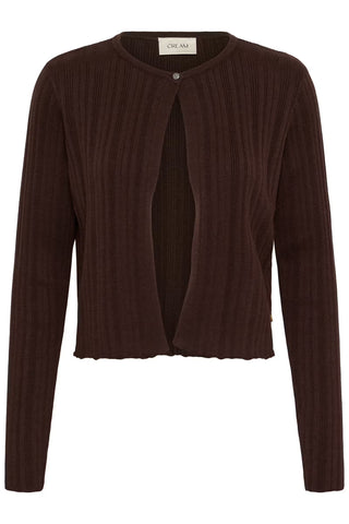 Cream Peloa Knit Bolero Cardigan | Brown