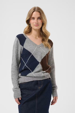Cream Hope Knit Pullover | Grey