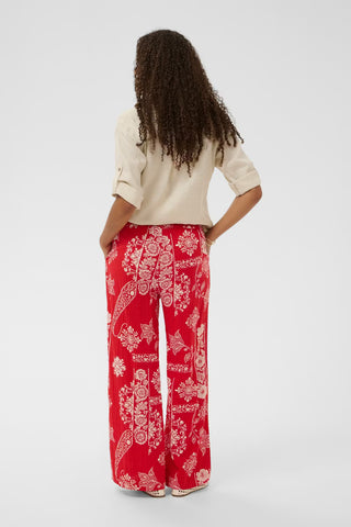 Cream Gianna Pant | Red