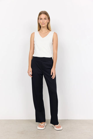 Soya Concept Marica 283 Knitted T-Shirt |Navy + White