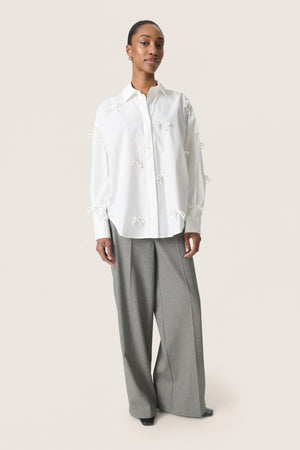 Soaked Joa Bow Shirt | White