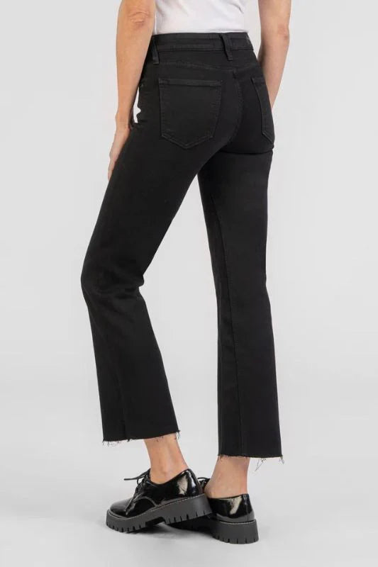 Kut Denim Kelsey Mid Rise Ankle Flare Jeans | Black