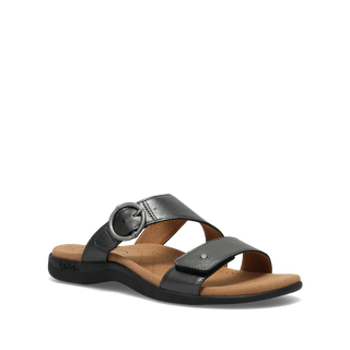 Taos Westside Sandal | Black Metallic + Champagne