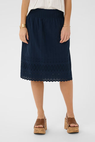 Cream Jana Skirt | Navy