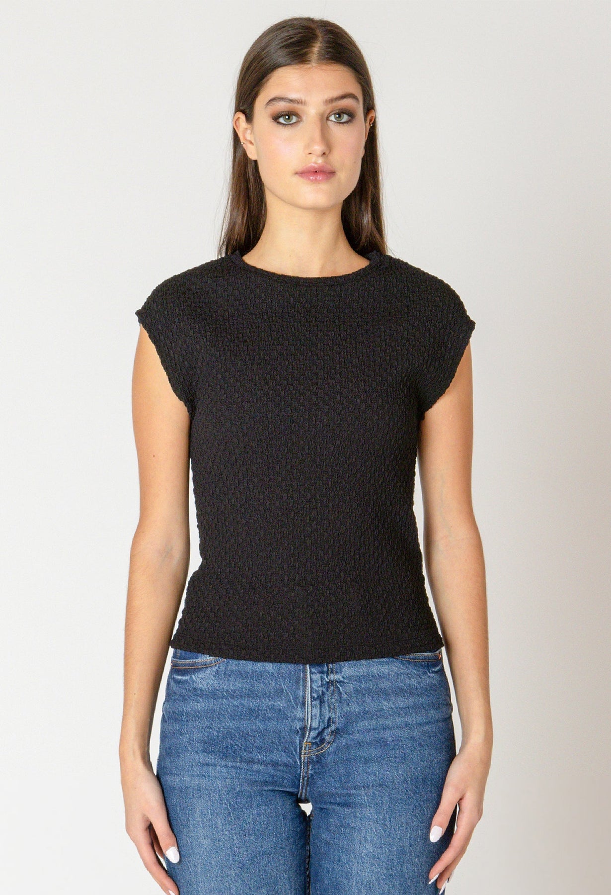 Dex Drop Shoulder Textured Top