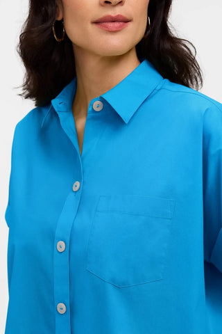 Foxcroft Abigail Short Sleeve Shirt | Malibu + Guava