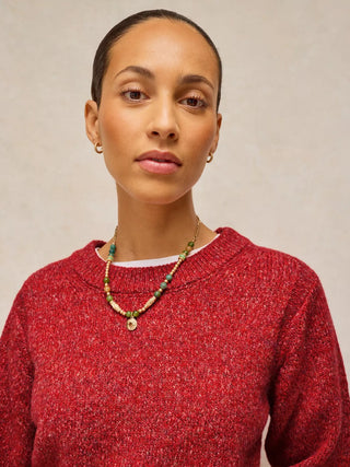 White Stuff Lucie Crewneck Jumper | Red