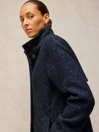 White Stuff Kaia Tweedy Coat | Navy