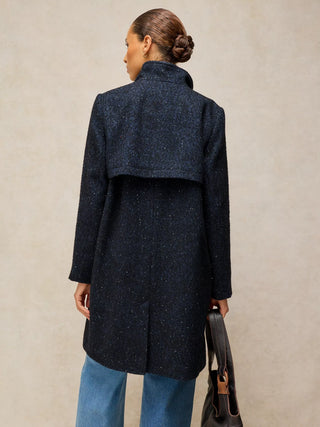 White Stuff Kaia Tweedy Coat | Navy