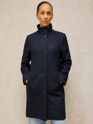 White Stuff Kaia Tweedy Coat | Navy