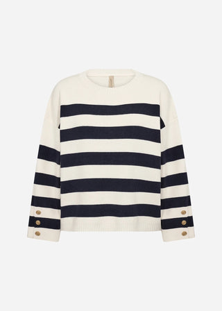 Soya Concept Kanita Stripe 36 Sweater | Navy