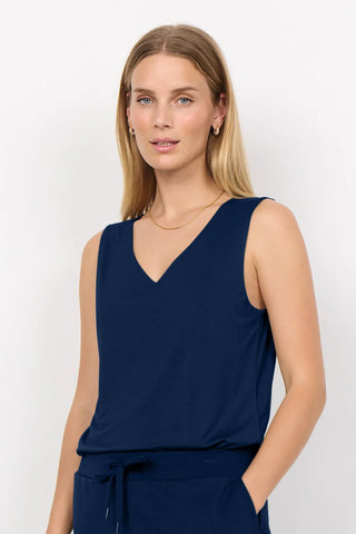 Soya Concept Marica 283 Knitted T-Shirt |Navy + White