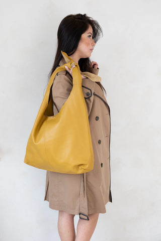 Risa Knot Tote Bag | Black, Mustard, Tan + Hunter Green