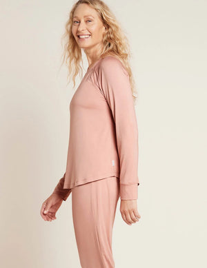 Boody Goodnight Raglan Sleep Top | Pink + Dove