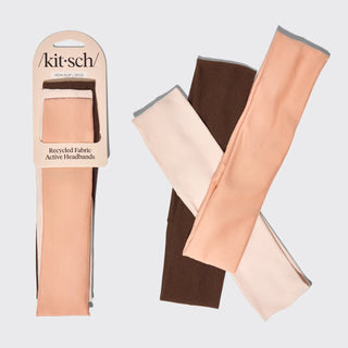 Kitsch Active Headbands 3pc Set | Black + Rose