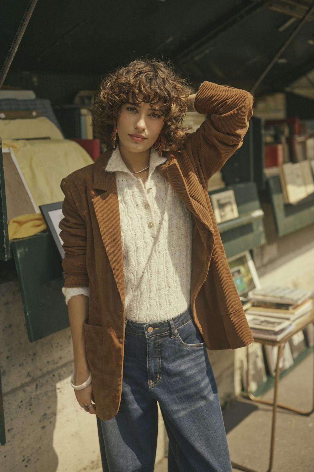 Cream Corduroy Blazer | Cobblestone & Sorrel Horse