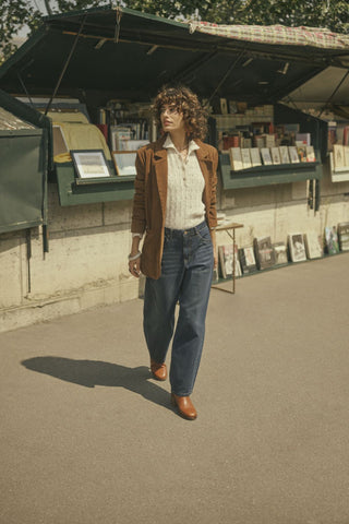 Cream Corduroy Blazer | Cobblestone & Sorrel Horse