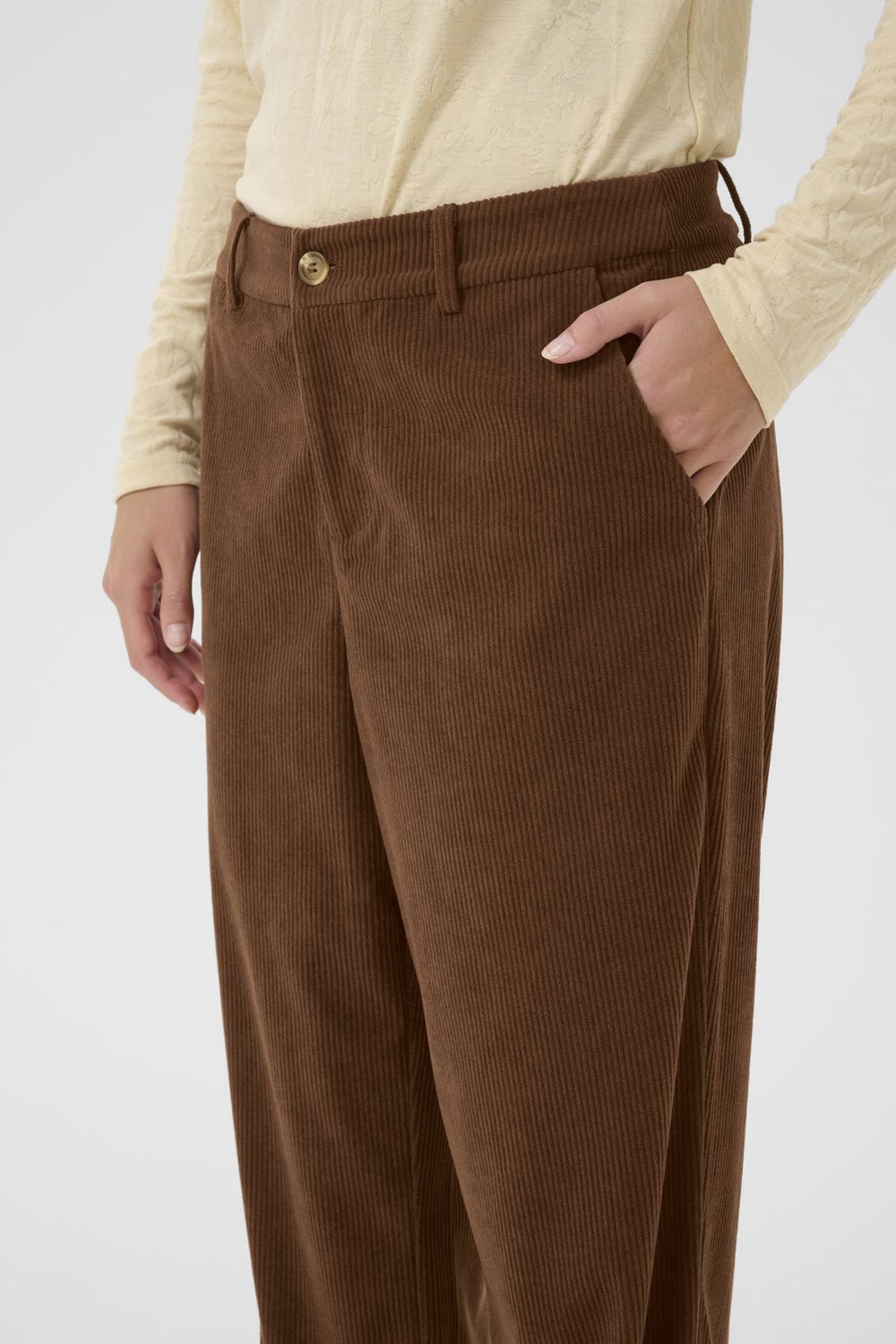 Cream Kanna Corduroy Pant | Cobblestone & Sorrel Horse