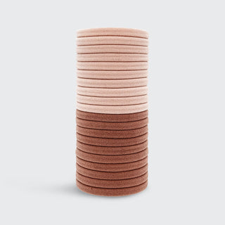 Kitsch Recycled Nylon Hair Elastics 20pc Set | Blush