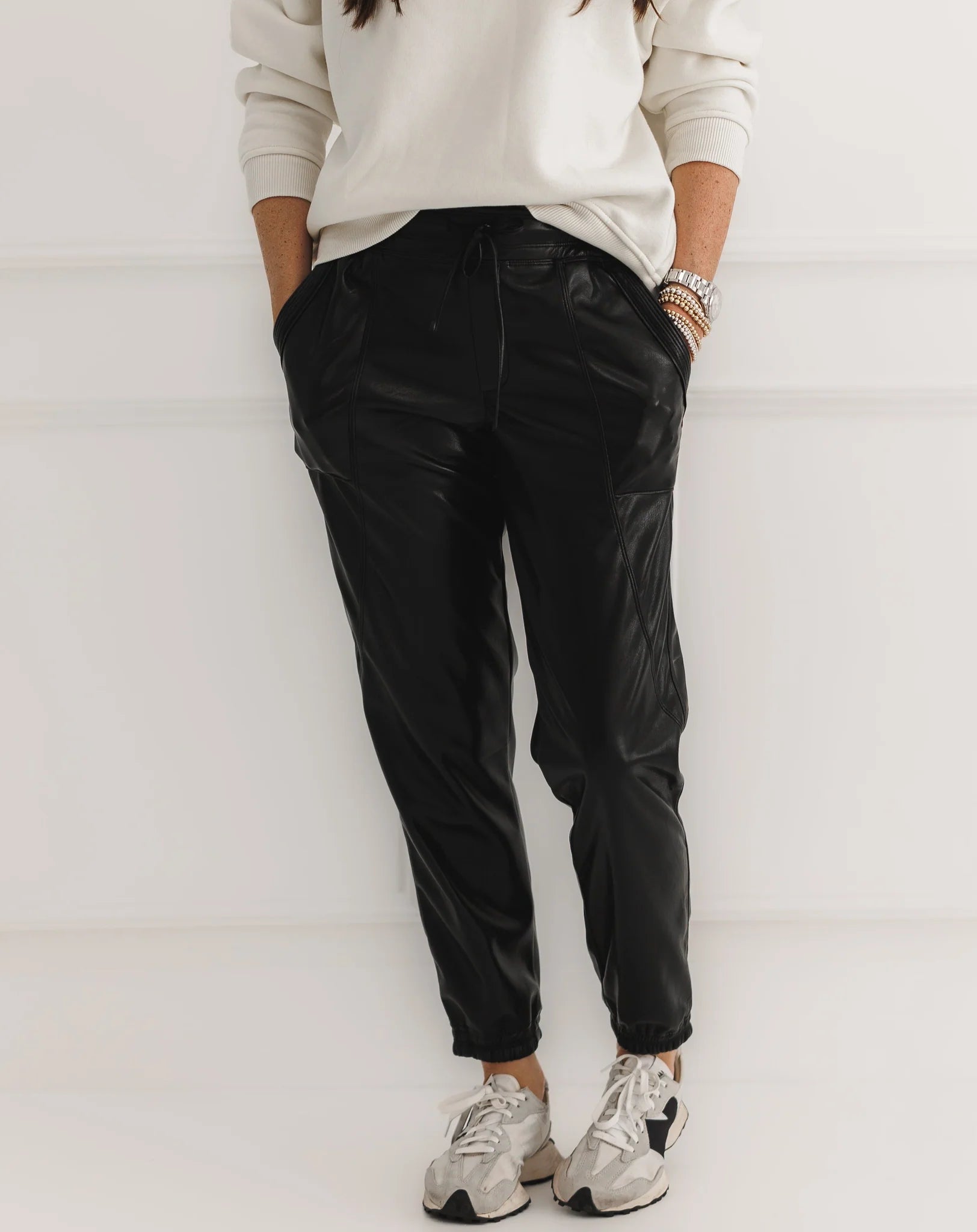 Melissa Nepton Kaja Faux Leather Pants | Black