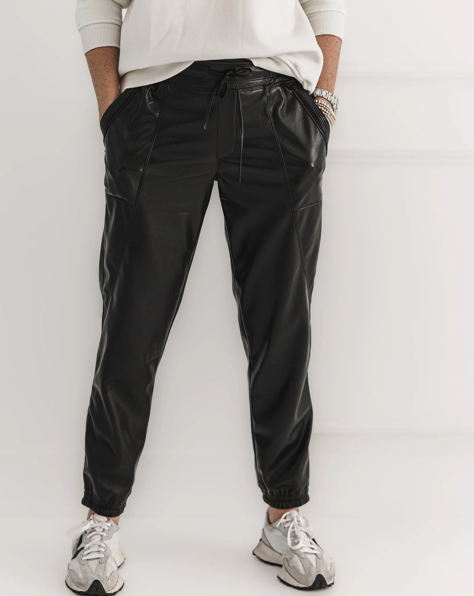 Melissa Nepton Kaja Faux Leather Pants | Black