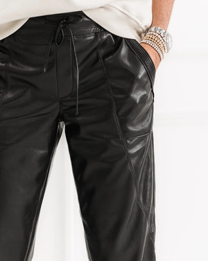 Melissa Nepton Kaja Faux Leather Pants | Black