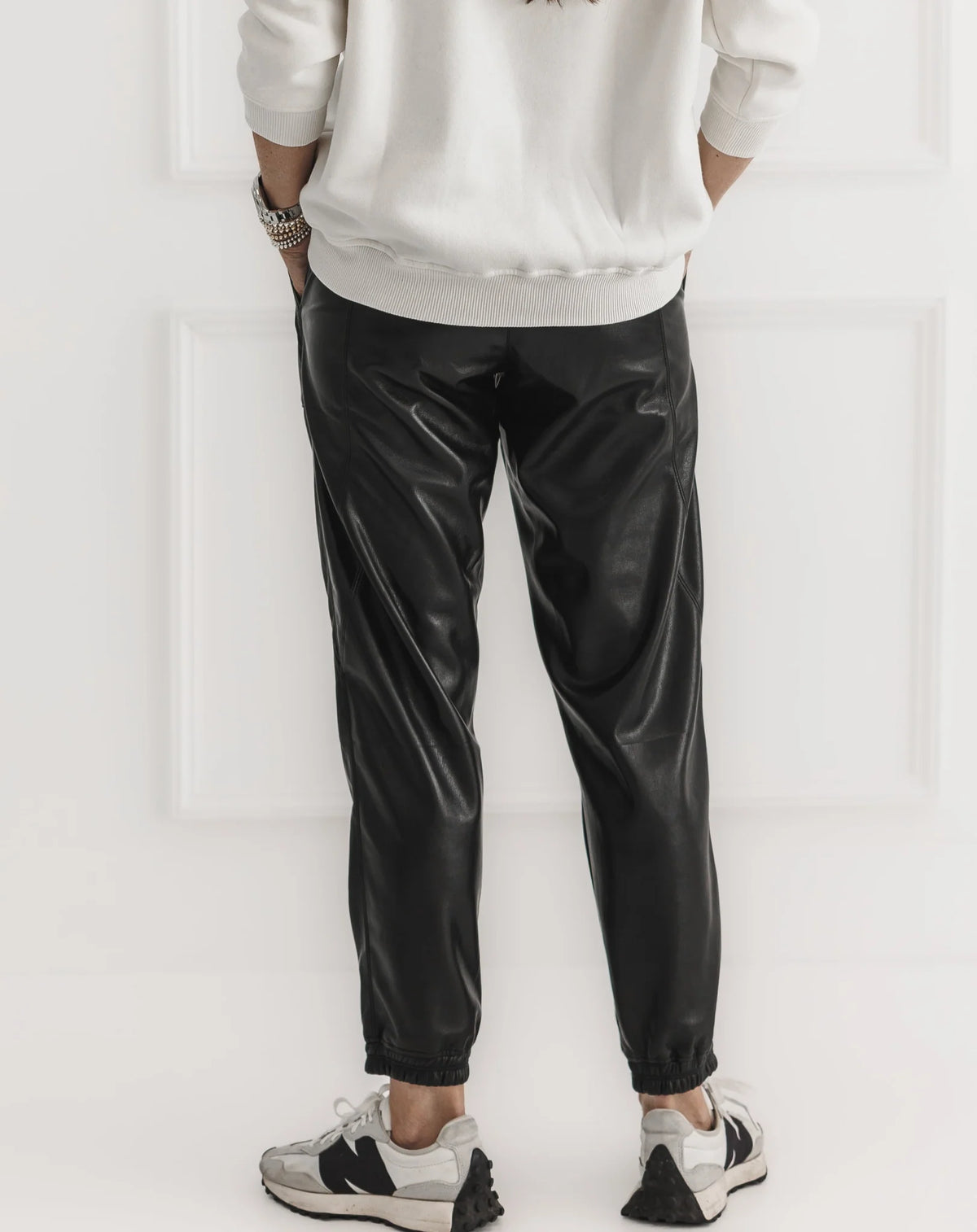 Melissa Nepton Kaja Faux Leather Pants | Black