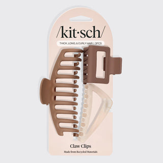 Kitsch Assorted Claw Clip 3 Pack Oversized Hair Clips