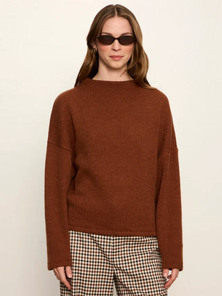 Sanctuary Ribbed Doloman Sweatshirt | Bone + Cocoa