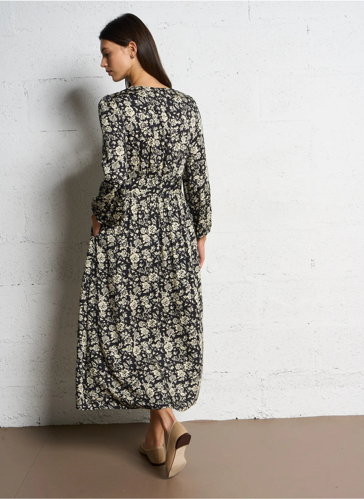 Korner Long Dress | Black