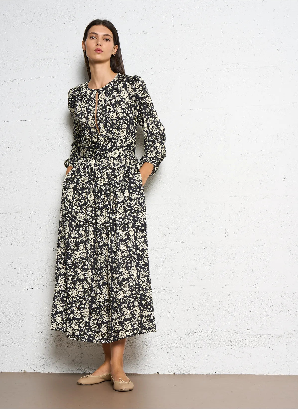 Korner Long Dress | Black