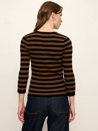Sanctuary Selena Henley Top | Black-Brown