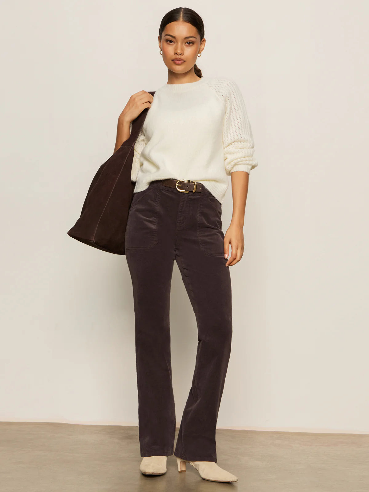 Sanctuary Hayden Bootcut Corduroy | Mother of Pearl & Semi Sweet