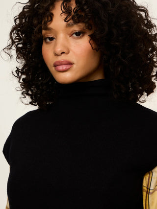 Sanctuary Mock Neck Sweater Shell | Black
