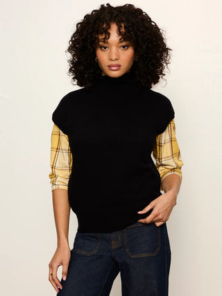 Sanctuary Mock Neck Sweater Shell | Black
