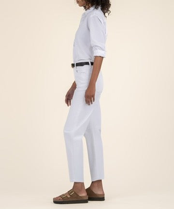 Kut Ashley High Rise Slouchy Barrel Straight Leg | Optic White