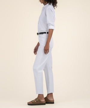 Kut Ashley High Rise Slouchy Barrel Straight Leg | Optic White