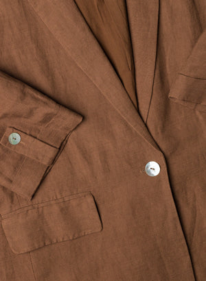 Yest Gitte Blazer | Faded Jade + Dark Brown