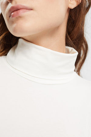 Esprit Roll Neck Long Sleeve Top | Off White