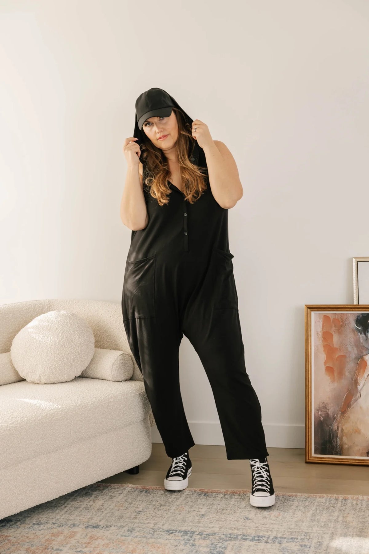 Smash & Tess Abigael Henley Romper | Black