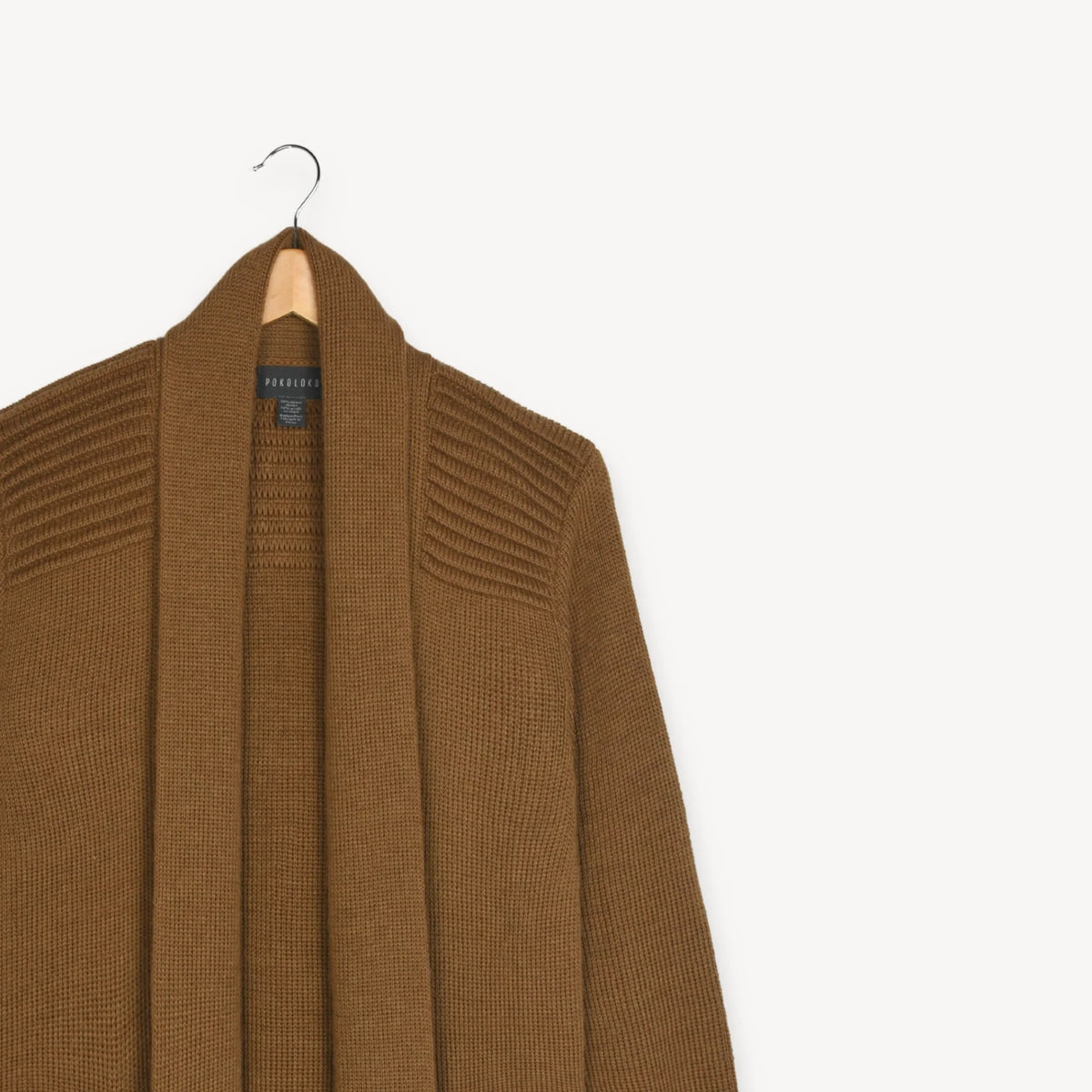 Pokoloko Long Cartier Alpaca Sweater| Camel, Black + Chai