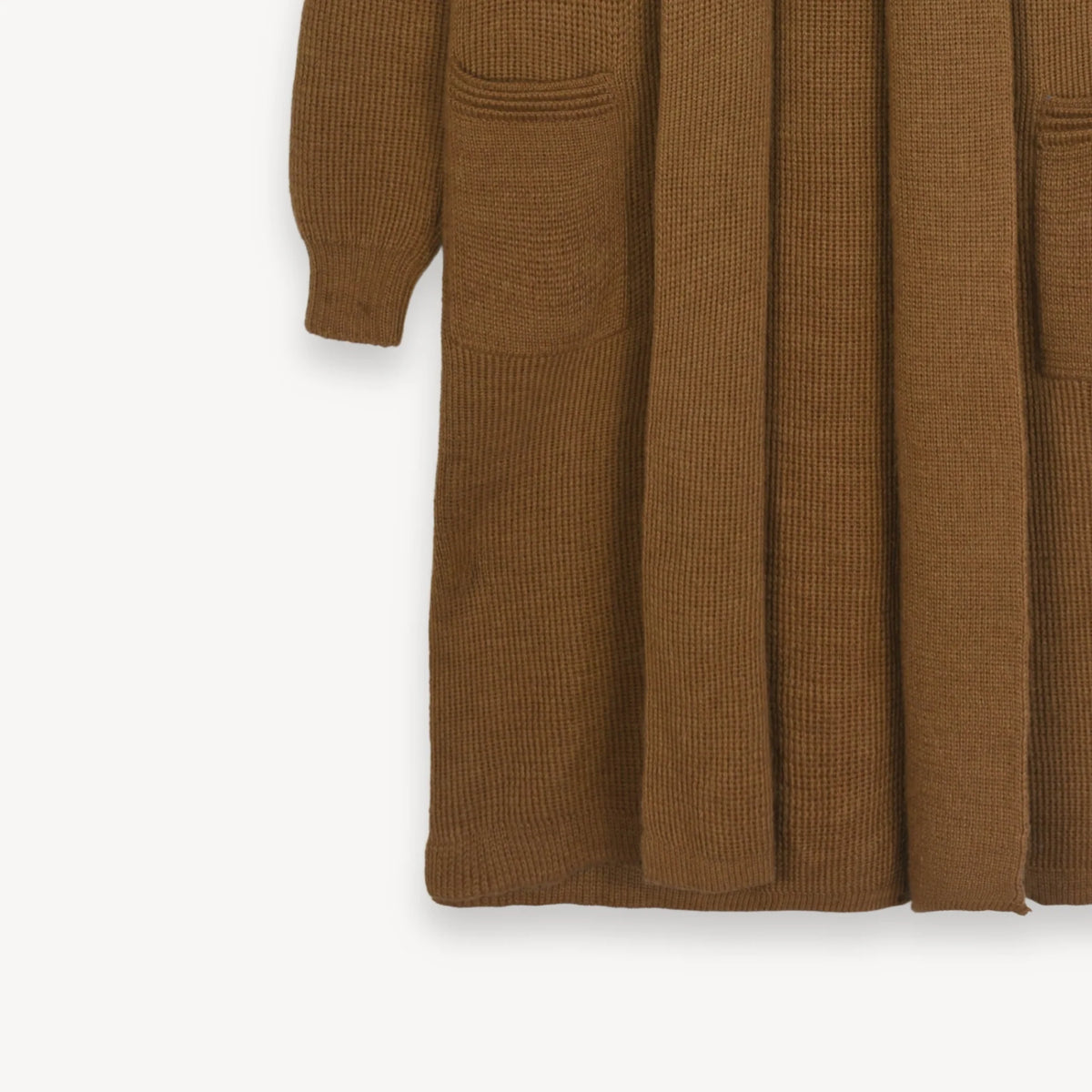 Pokoloko Long Cartier Alpaca Sweater| Camel, Black + Chai