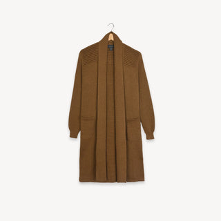 Pokoloko Long Cartier Alpaca Sweater| Camel, Black + Chai