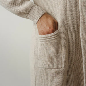 Pokoloko Long Cartier Alpaca Sweater| Camel, Black + Chai